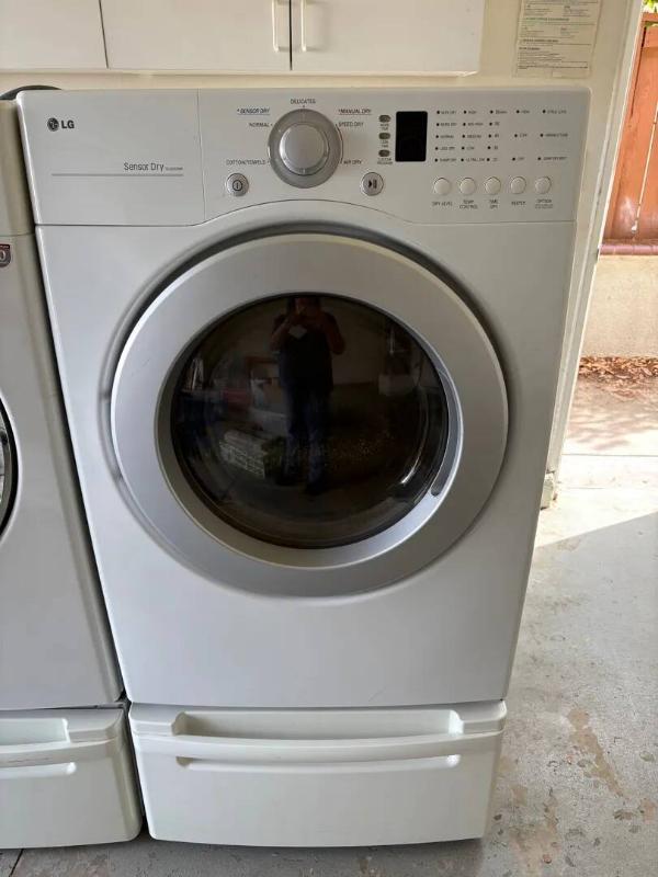 Dw112av lg dlg2526w gas dryer