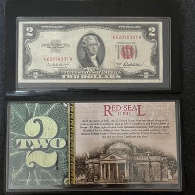 Series 1953A Red Seal $2 Bill