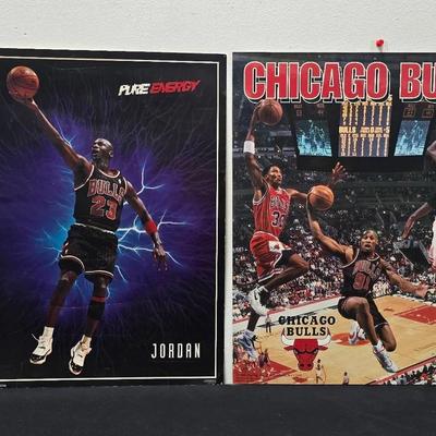 Vintage Collectible 1996 CHICAGO BULLS Laminated & MICHAEL JORDAN CB-MJ96 Posters
