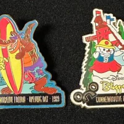 Disney Water Park Commemorative Pin Set  Blizzard Beach & Typhoon Lagoon  Limited Editions