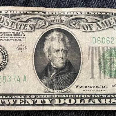 Series 1934A $20 Bill