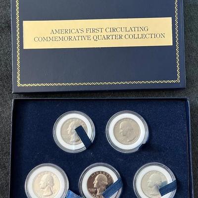 Americas First Circulating Commemorative Quarter Collection Set of 5 Bicentennial Quarters
