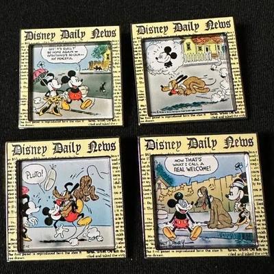 Disney Comic Strip Series Collector Pins  Full Set of 4 (Limited Edition of 5,000)