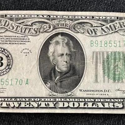Series 1934A $20 Bill