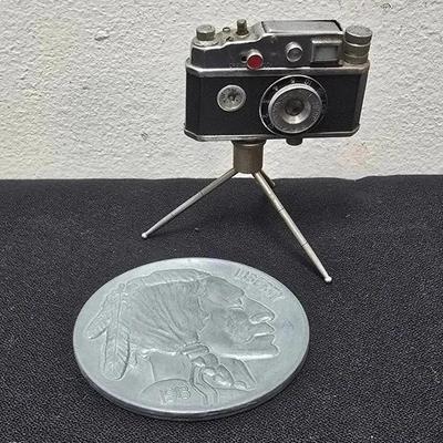 Vintage Japan PHENIX Tripod Lighter, 1913 Replica Indian Head/Buffalo Nickle Paper Weight