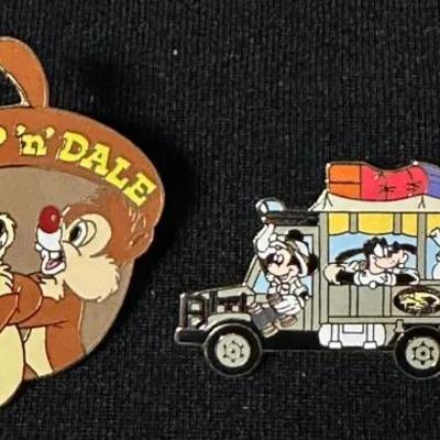 Disney Animal Kingdom Pin Set  Chip n Dale Acorn & Safari Expedition Jeep