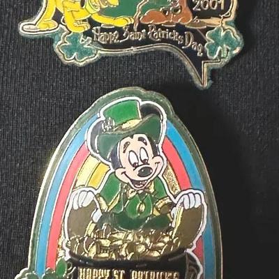 Disney St. Patricks Day 2000 & 2001 Pin Set  Limited Editions
