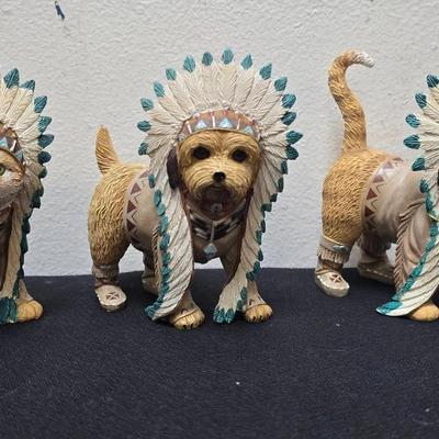 THE HAMILTON COLLECTION Native American Inspired 'Chief Little Paws' Yorkie & 'Chief Runs With Paws'
