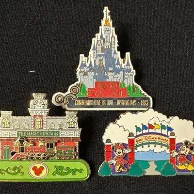 DisneyWorld And Tokyo Disneyland Pin Trio