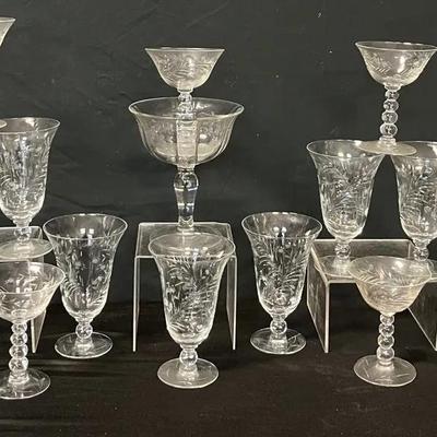 Imperial Candlewick Et Hed Clear Glass Drinkware 