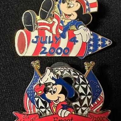 Disney Fourth of July 2000 Pin Set  Limited Edition of 10,000