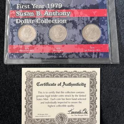 First Year 1979 Susan B. Anthony Dollar Collection By The Morgan Mint