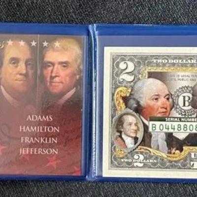 The Founding Fathers Commemorative Bank Note $2 Bill