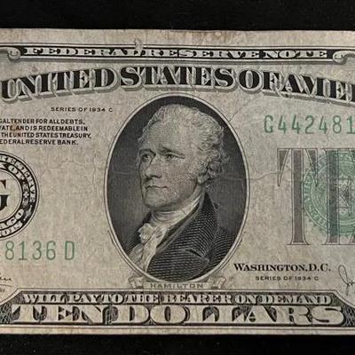 Series 1934C $10 Bill