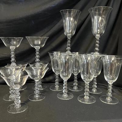 Imperial Glass Candlewick Goblets & Champagne Coupes