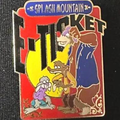 Disney Splash Mountain E-Ticket Pin  Limited Edition of 5000