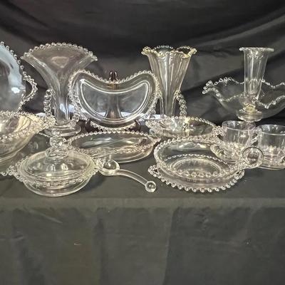Imperial Glass Candlewick Clear Serving Pieces 