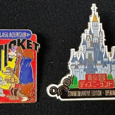 Disney Splash Mountain & Tokyo Disneyland Pin Set  Limited Editions

