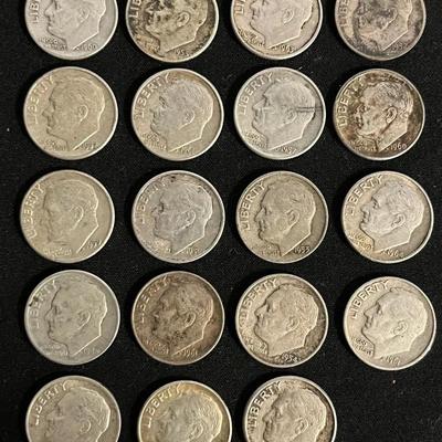 #4 Assortment Of 1964-Earlier Dimes