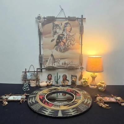 Southwest Collection:Canvas Wall Art, Lamp, Mirror, ELIZABETH Signed Ceramics, Dream Catchers, Decor