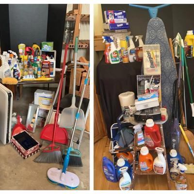 Laundry and Cleaning Supply Collection with Folding Tables, Step Stools, and More