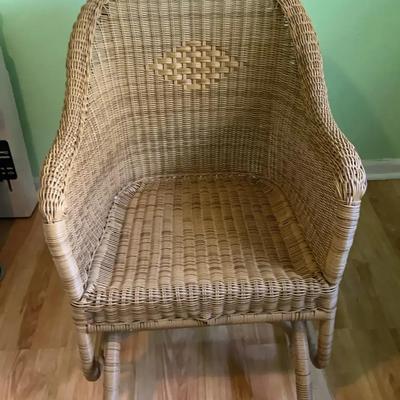 Faux Wicker Glider