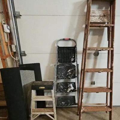 Rubbermaid, Gorilla & Wooden Ladders with Roofing Material