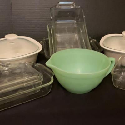 Corning Ware, Fire King Jadeite, and Pyrex Bakeware Collection