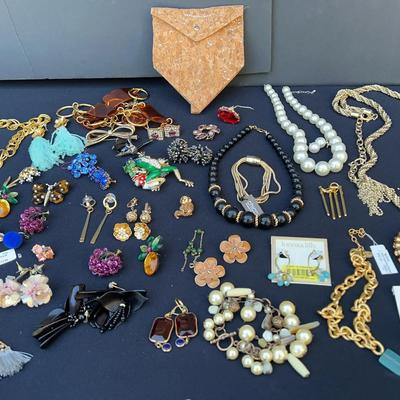 Assorted Costume Jewelry Collection – Earrings, Bracelets, Necklaces & More (All Stones Unverified)