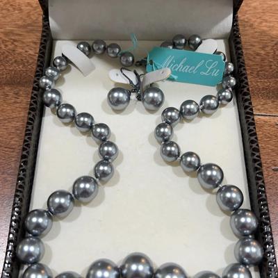 Michael Lu Sterling Silver Necklace And Earrings