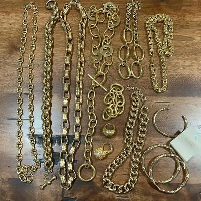 Chunky Gold Necklaces, Bracelets And Rings