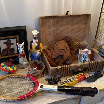 Vintage Toys, Dominoes, Tennis Rackets, Baseball Gloves And More