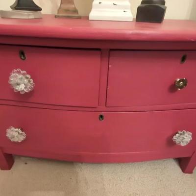 Nightstand Chest and Lamp – Chest Measures 34”W x 19”D x 21”H