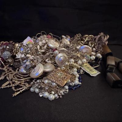 Large Assorted Jewelry Lot #5 - Necklaces, Bracelet, Earrings & More
