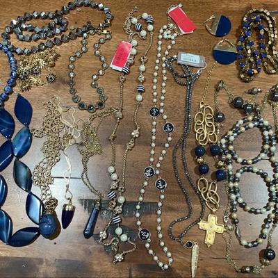 Blue And white Costume Jewelry