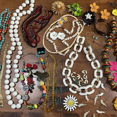 Cool Collection Of 70’s-80’s Jewelry, All Stones Unverified