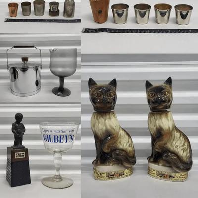 "Beam's Trophy" Cat Decanters +