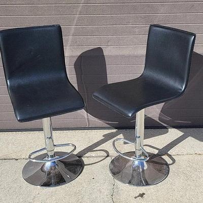 Faux Leather Adjustable Barstools