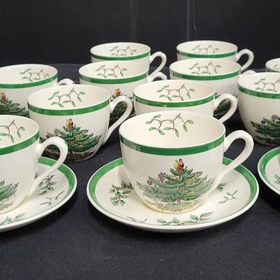 Spode "Christmas Tree" Cups & Saucers (WH9)