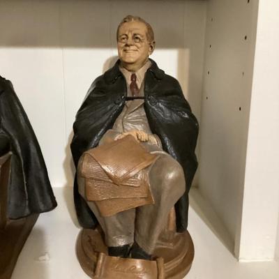 Vintage sculpture of franklin roosevelt by tom clark