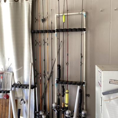 Fishing poles and racks