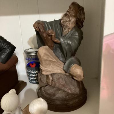 Vintage sculpture of moses by tom clark