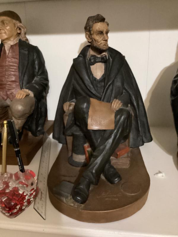 Sale Photo Thumbnail #3: Vintage sculpture of abraham lincoln by tom clark