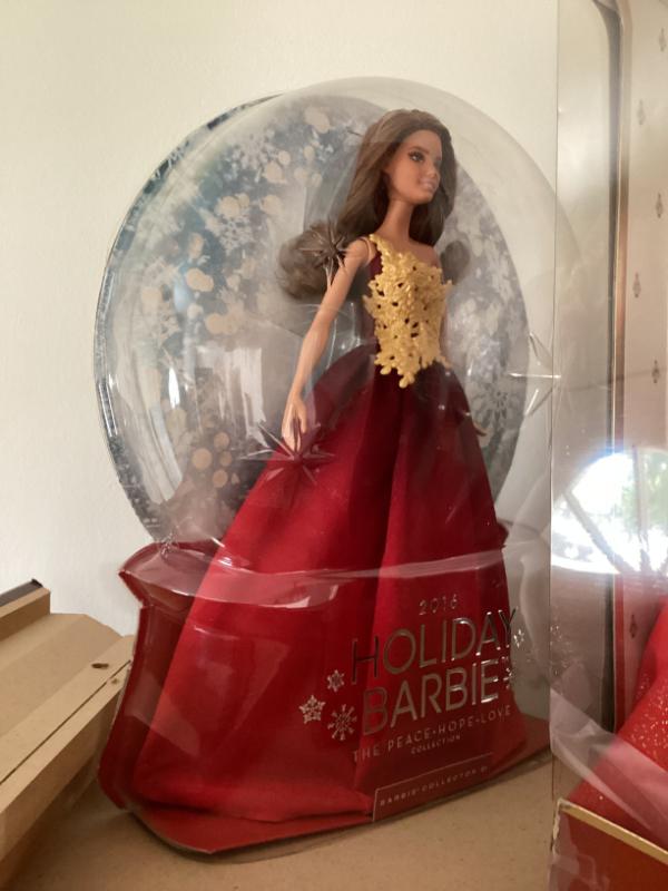 Sale Photo Thumbnail #14: 2016 holiday barbie jpg in red dress