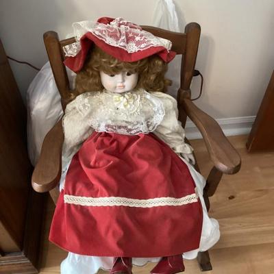 Vintage porcelain doll possibly a suzanne gibson doll