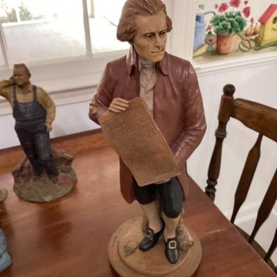 Vintage sculpture of thomas jefferson by tom clark