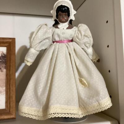 Vintage african american porcelain doll