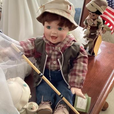 Ashton drake porcelain doll titled what a catch