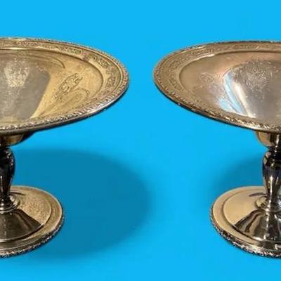 Louis XIV Sterling Silver Pedestal Dishes (276 Grams)