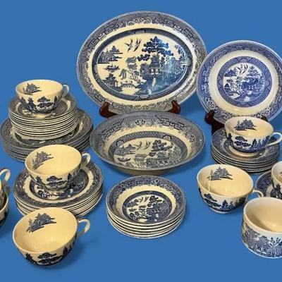 Johnson Brothers & Churchill Blue Willow Dishes